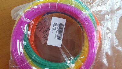 6x 10m - PLA Gläsernes | Filament paket (etwa. 200g)